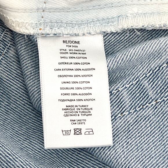 RE/DONE 70s Stove Pipe Jeans Women’s Size 29 Worn in NAF Straight Leg Vintage - Picture 5 of 7